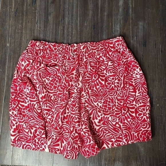 LOFT Red and White High Waist Shorts - Picture 9 of 11